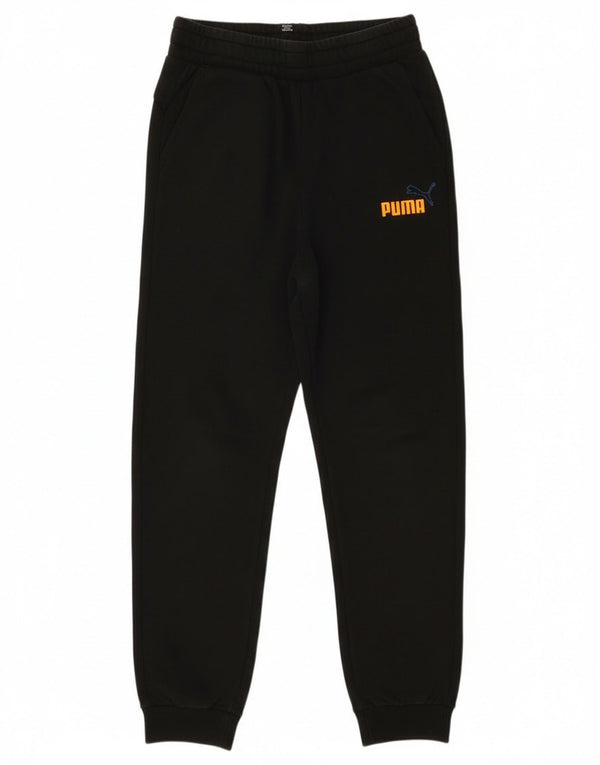 Puma Boys Tracksuit Trousers Joggers 11-12 Years  Black Cotton