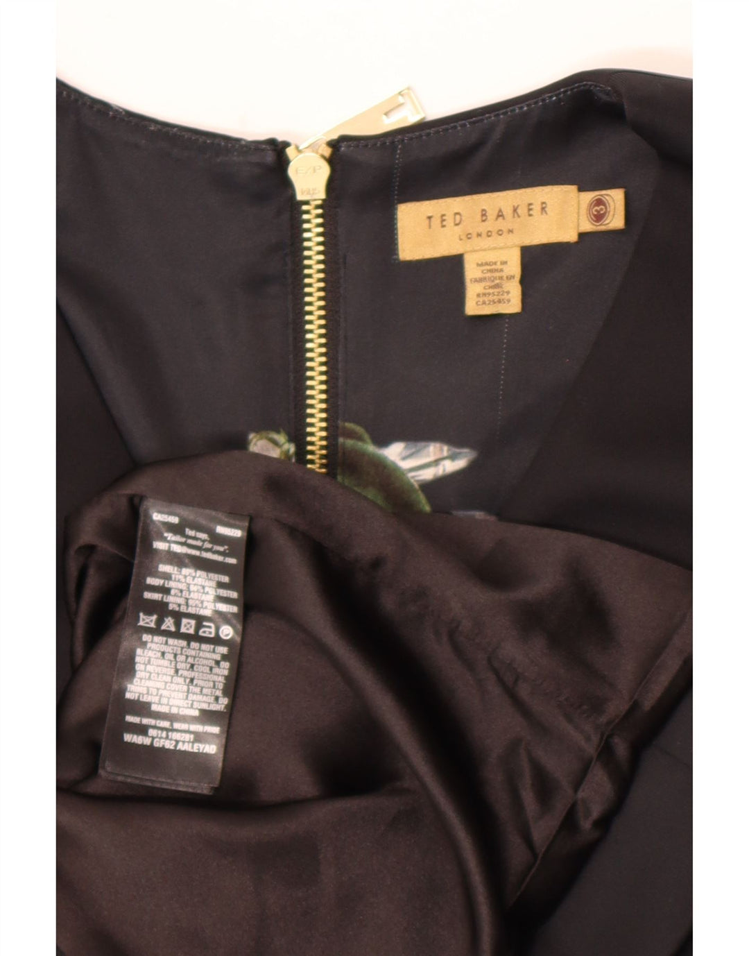 Ted Baker Womens Sleeveless Bodycon Dress Size 3 Medium Black Polyester