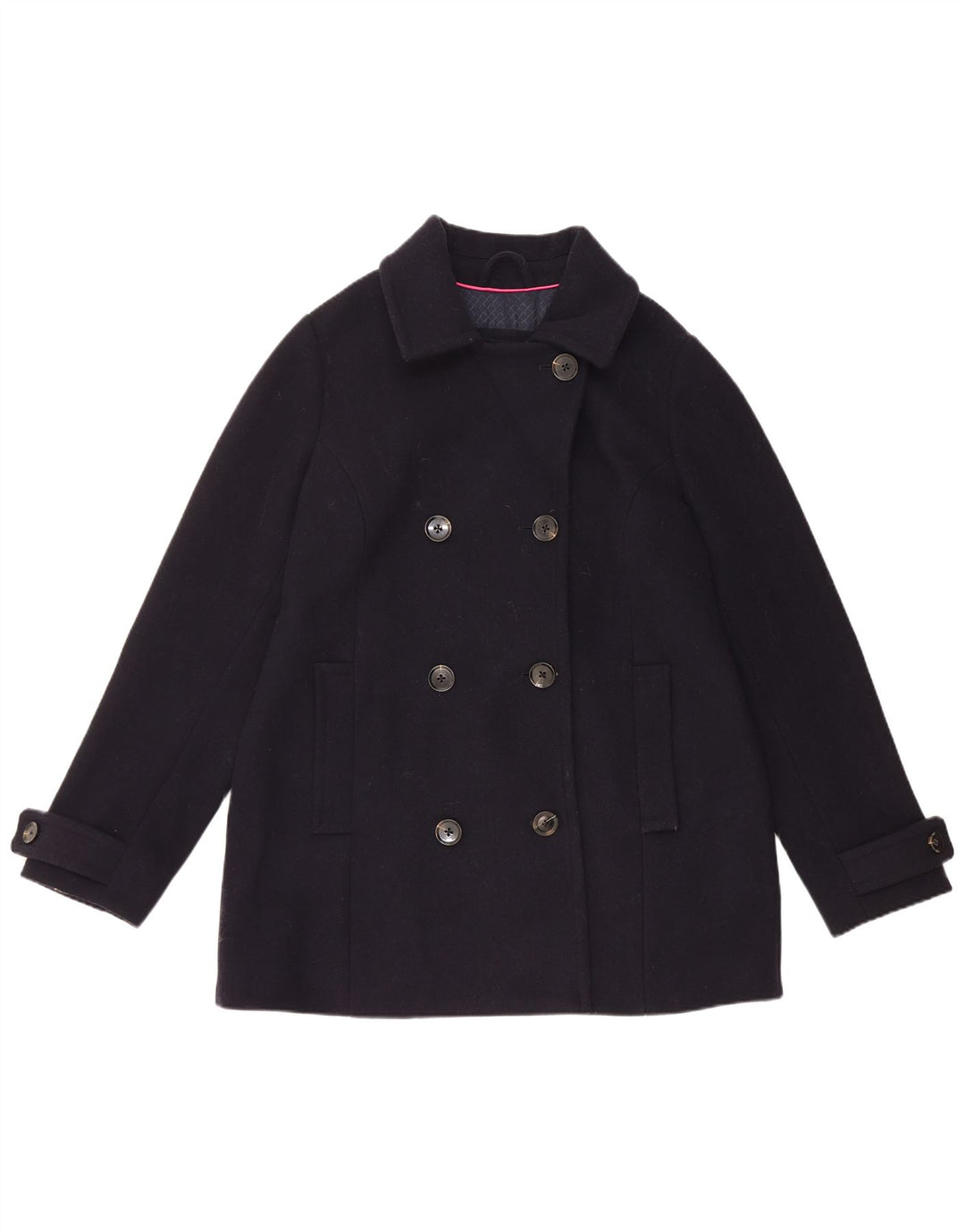 Crew Clothing Womens Pea Coat UK 14 Medium Navy Blue Wool