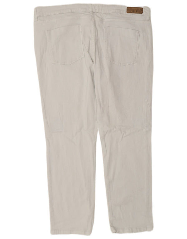 Marks & Spencer Womens High Waist Slim Jeans UK 18 XL W38 L28 White Cotton