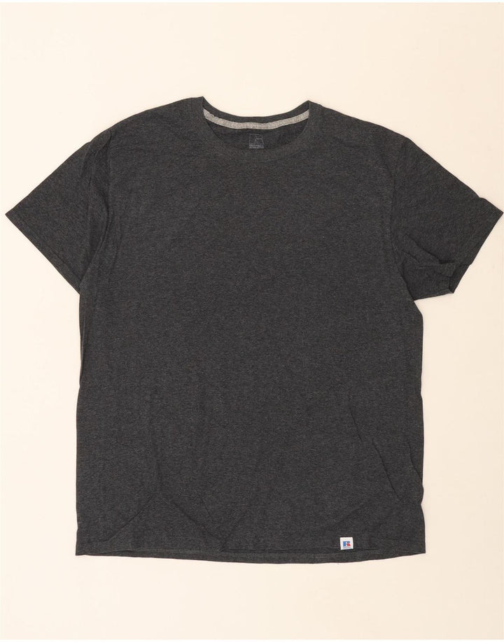 RUSSELL ATHLETIC Mens T-Shirt Top Large Grey Cotton Vintage Russell Athletic and Second-Hand Russell Athletic from Messina Hembry 