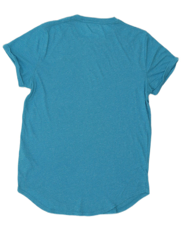 Hollister Mens T-Shirt Top Large Blue Cotton