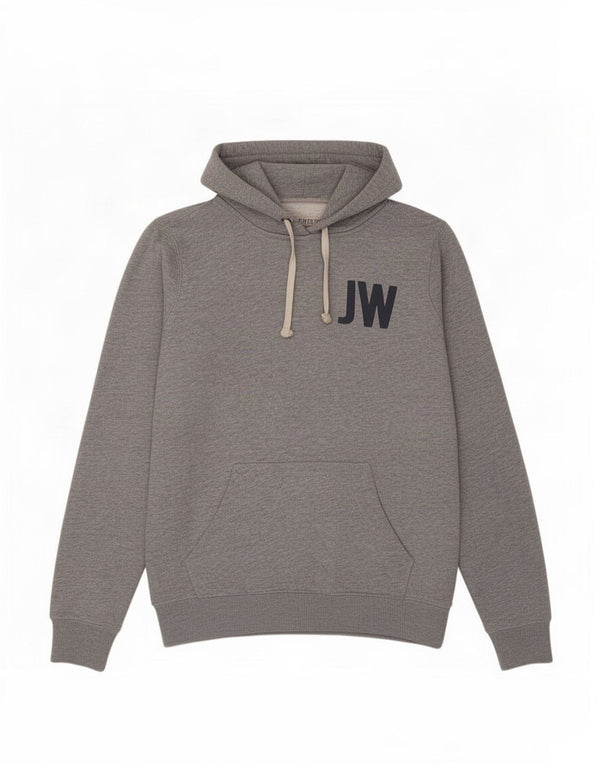 Jack Wills Womens Graphic Hoodie Jumper UK 10 Small Grey Cotton