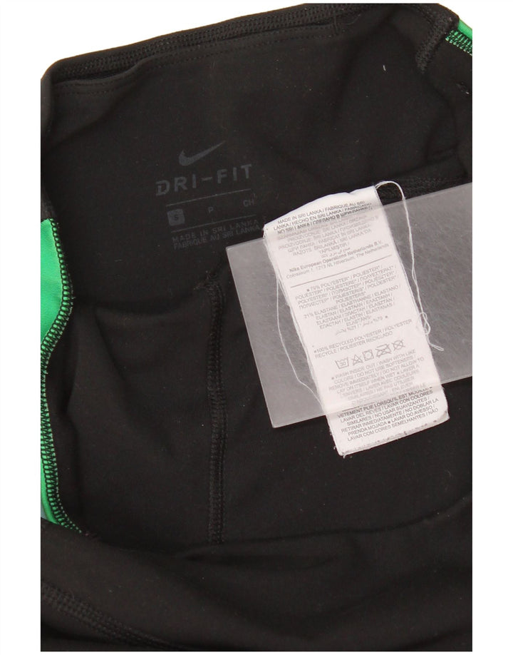 Nike Womens Dri Fit Graphic Leggings Small  Black Striped Polyester