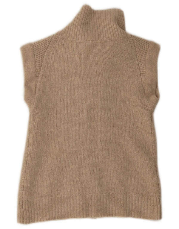 Gap Womens Sleeveless Open Cardigan Sweater UK 8 Small Beige