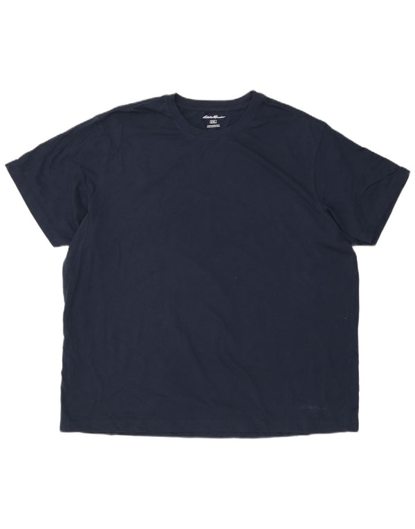 EDDIE BAUER Mens T-Shirt Top 2XL Navy Blue Cotton