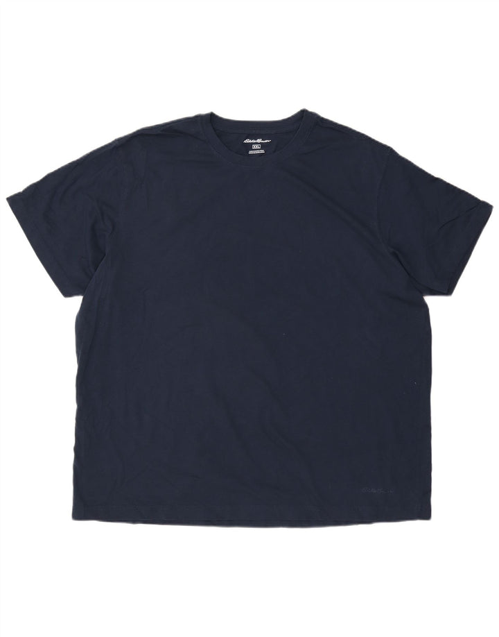 EDDIE BAUER Mens T-Shirt Top 2XL Navy Blue Cotton