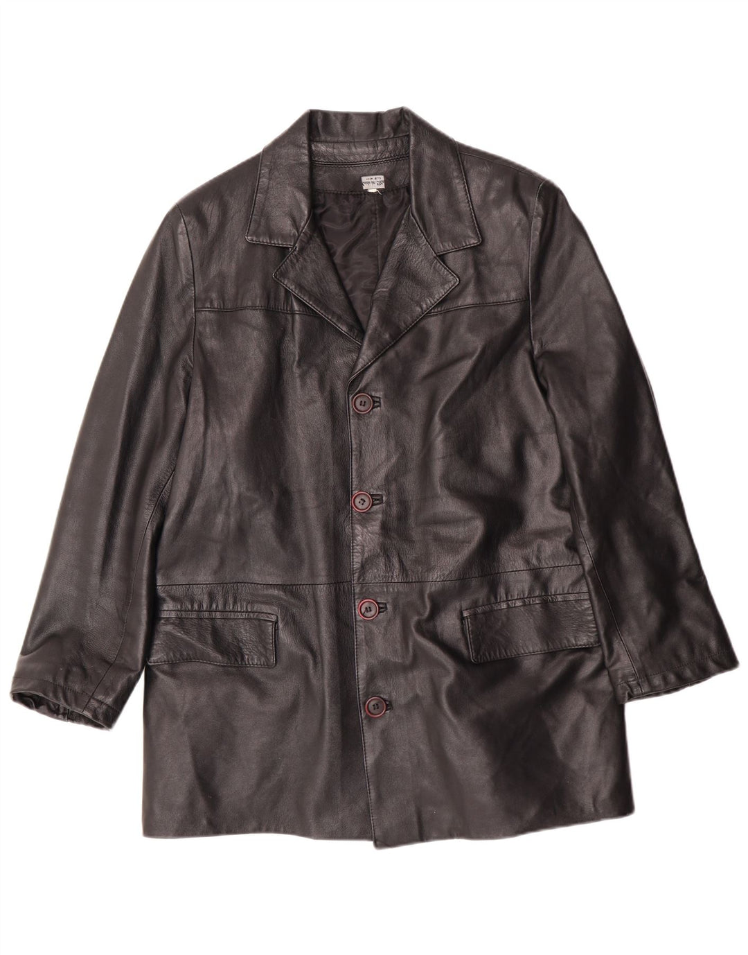 Vintage Mens Leather Jacket UK 38 Medium Black Leather Classic