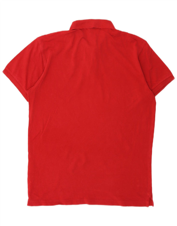 GANT Mens Fitted Polo Shirt Large Red Cotton