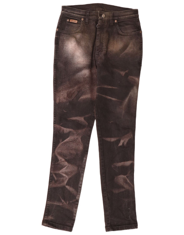 Wrangler Womens Slim Jeans W34 L32 Brown Tie Dye