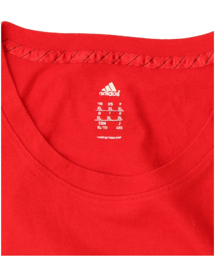 Adidas Mens Graphic T-Shirt Top XL Red