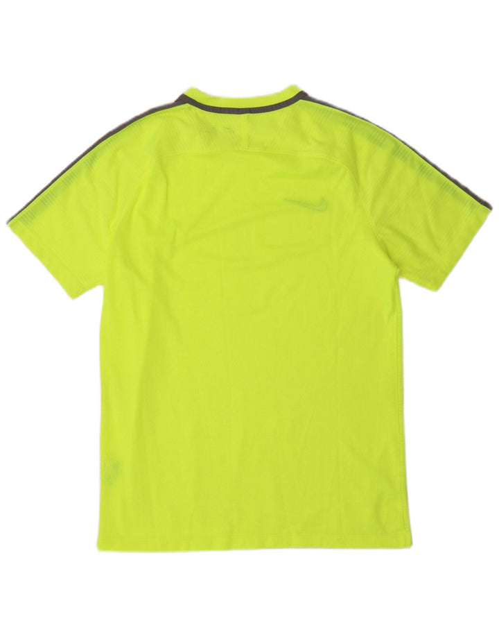 Nike Mens Dri Fit T-Shirt Top Large Green Colourblock Polyester