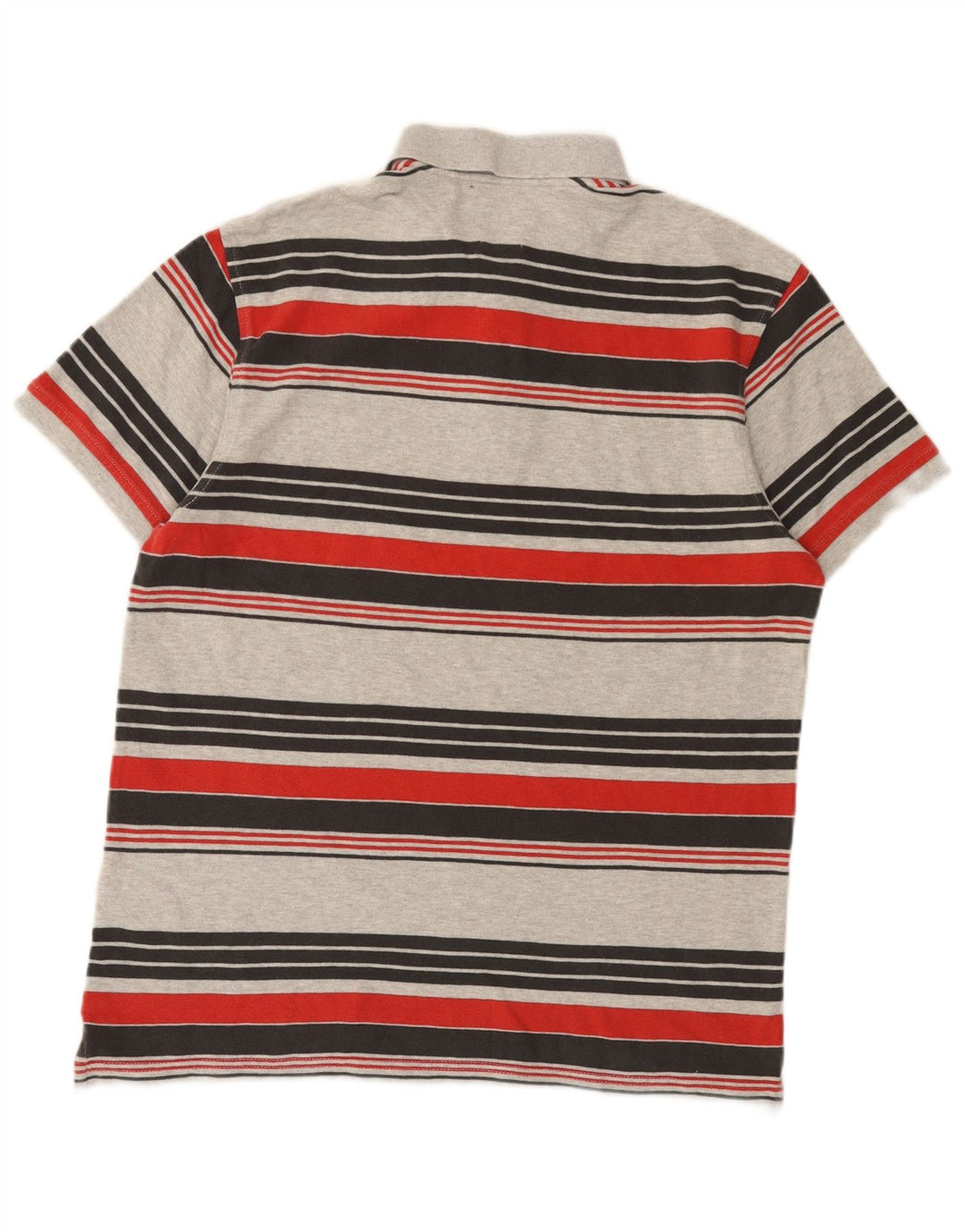 Levi's Mens Standard Polo Shirt Medium Grey Striped Cotton