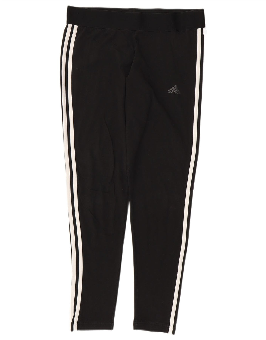 ADIDAS Womens Leggings UK 16/18 Large Black Cotton