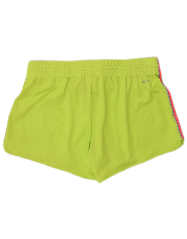 Nike Womens Dri Fit Sport Shorts UK 14 Medium Green Polyester
