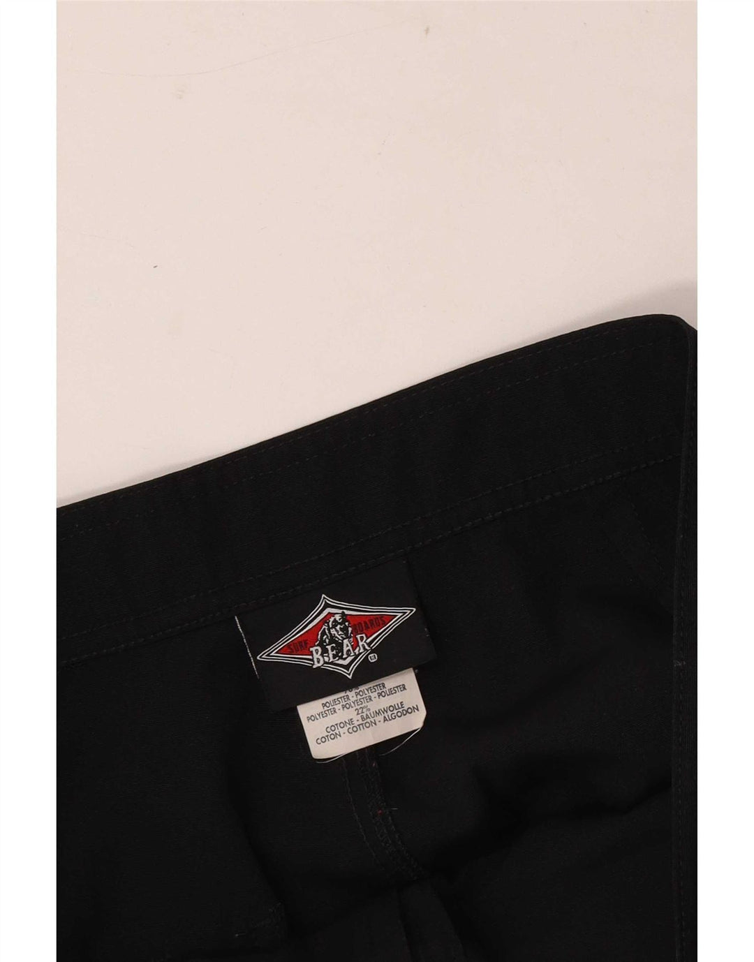 Bear Mens Chino Shorts W34 Large Black Polyester