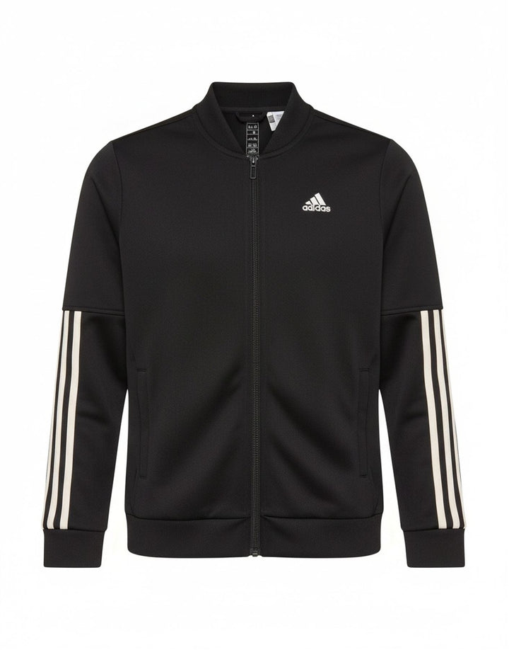 Adidas Boys Primegreen Tracksuit Top Jacket 11-12 Years Black Polyester