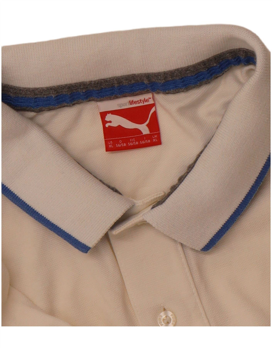 PUMA Mens Polo Shirt XL Off White