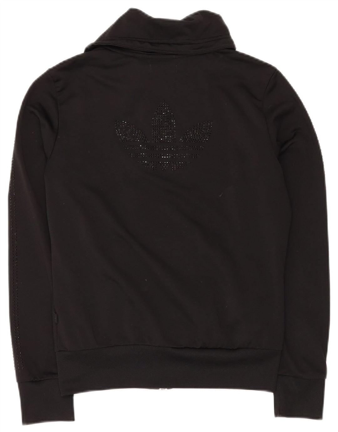 ADIDAS Womens Tracksuit Top Jacket EU 38 Medium Black Polyester