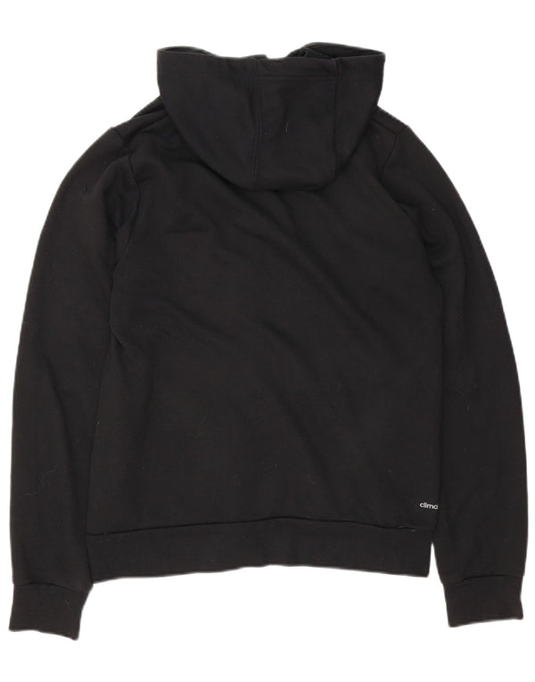 Adidas Mens Graphic Zip Hoodie Sweater Small Black Polyester