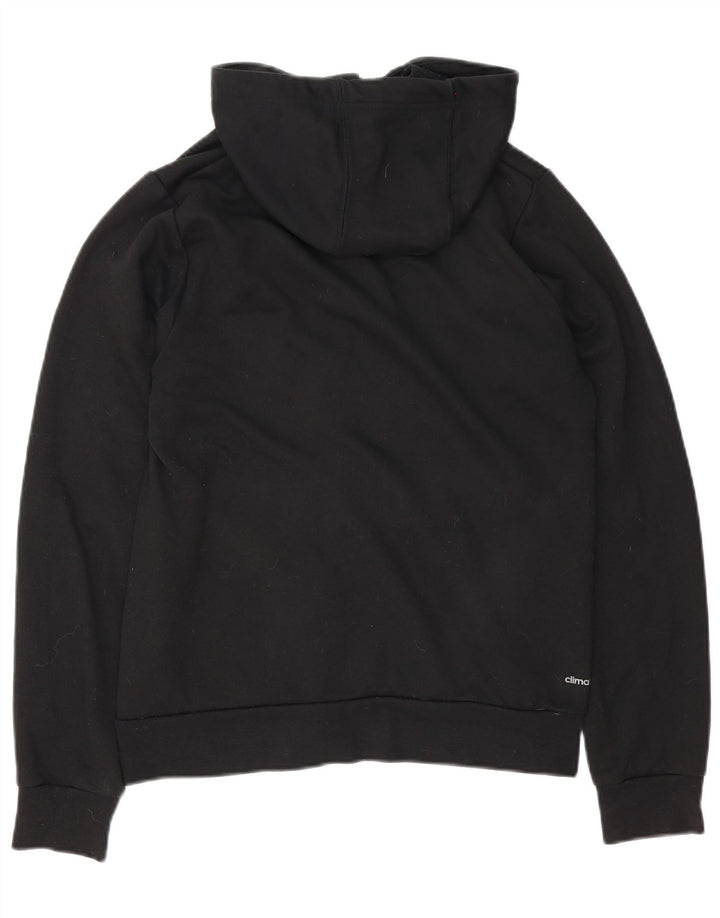 Adidas Mens Graphic Zip Hoodie Sweater Small Black Polyester