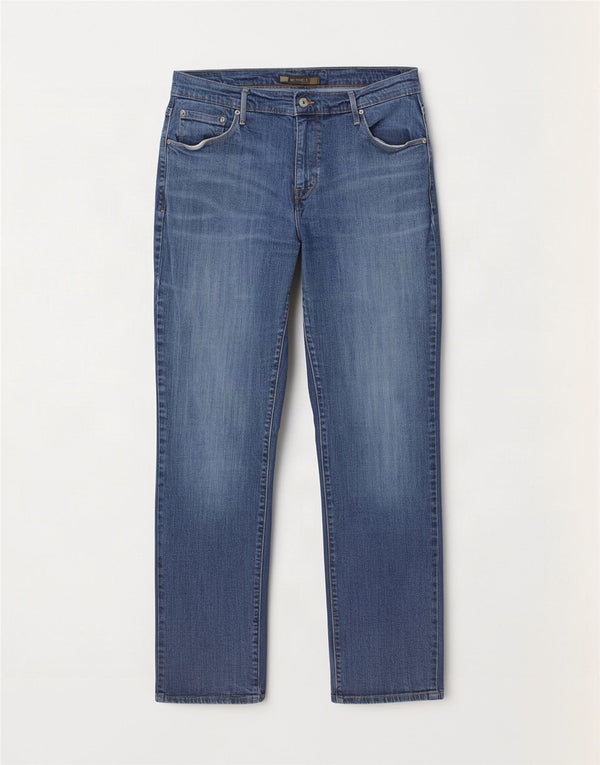 Levi's Womens 505 Straight Jeans US 14 XL W32 L32 Blue Cotton