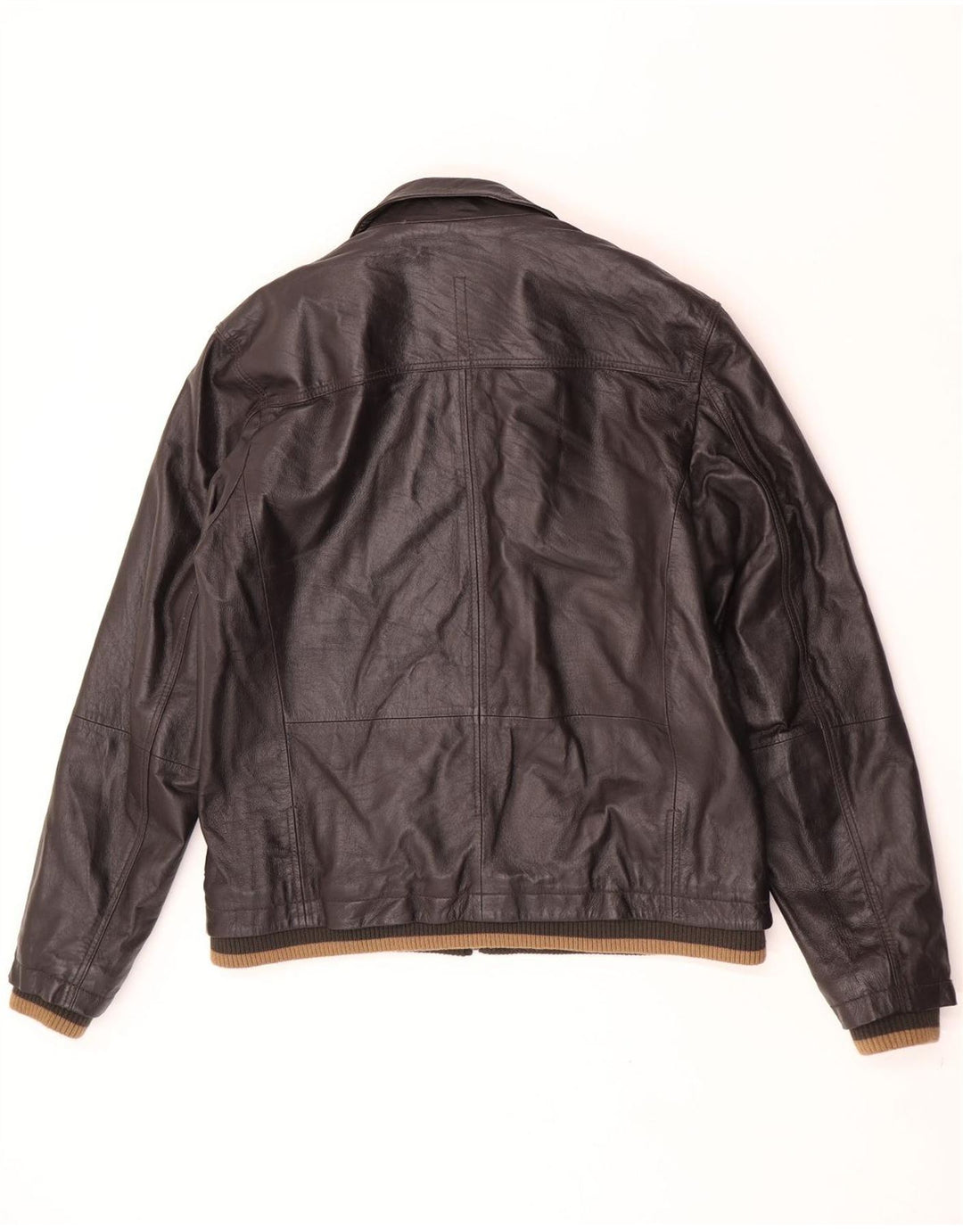 Conbipel Mens Leather Jacket IT 52 XL Brown Leather