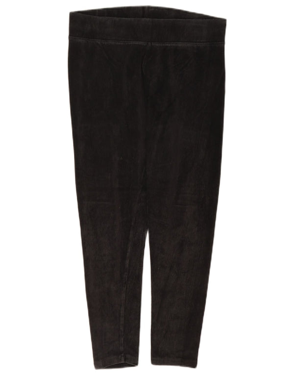 Marks & Spencer Womens Crop Corduroy Trousers UK 14 Large W32 L24 Grey