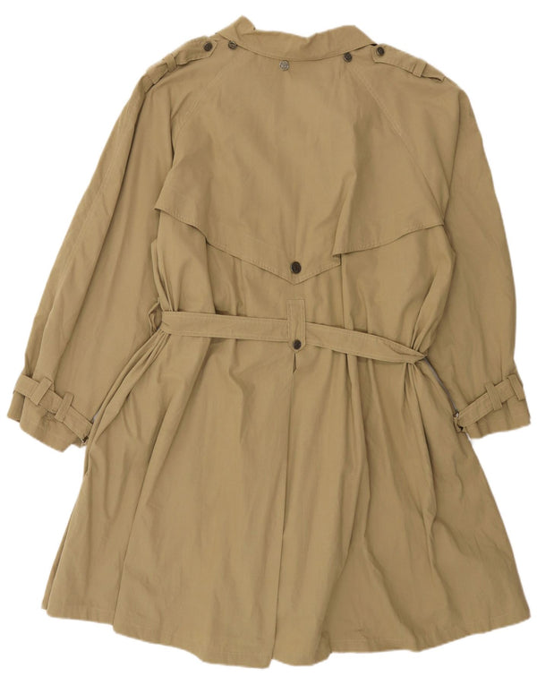 Vintage Womens Loose Fit Trench Coat IT 42 Medium Khaki Cotton