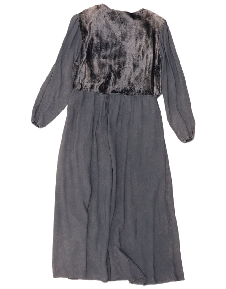 STELLA MODA Womens Long Sleeve Maxi Dress UK 12 Medium Grey