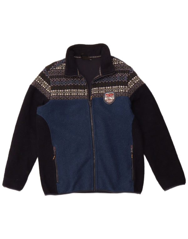 CMP Mens Fleece Jacket EU 54 2XL Blue Colourblock Polyester