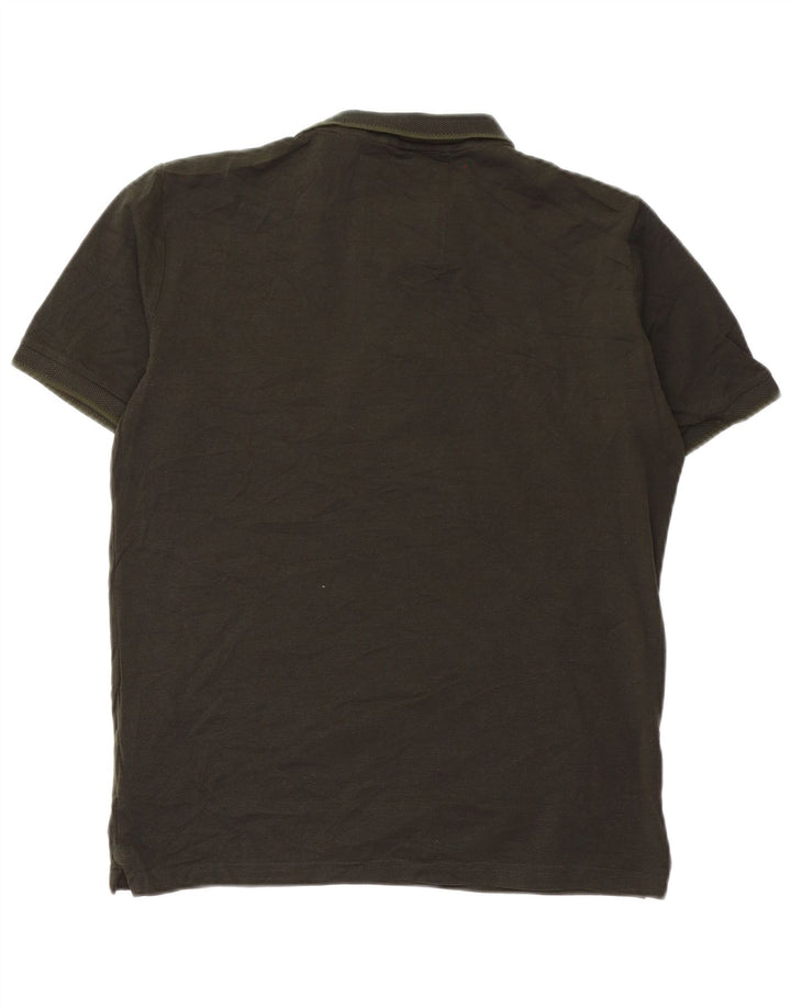 SUPERDRY Mens Polo Shirt Large Green Cotton