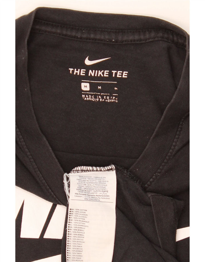 Nike Mens Graphic T-Shirt Top Medium Black Cotton