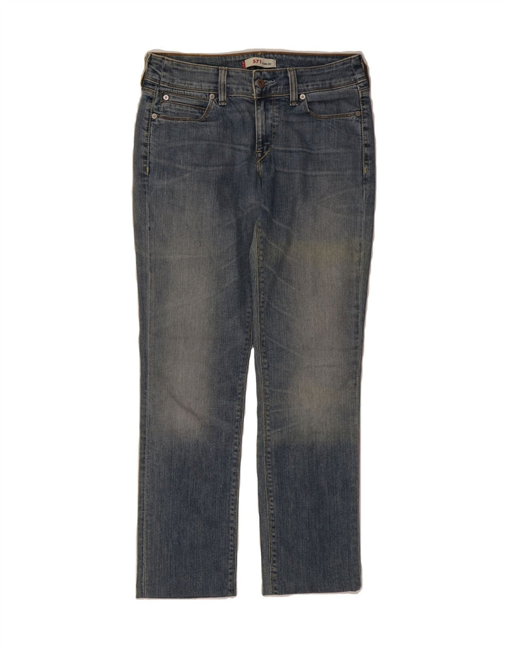 LEVI'S Womens 571 Slim Jeans W31 L29 Blue Cotton Vintage Levi's and Second-Hand Levi's from Messina Hembry 