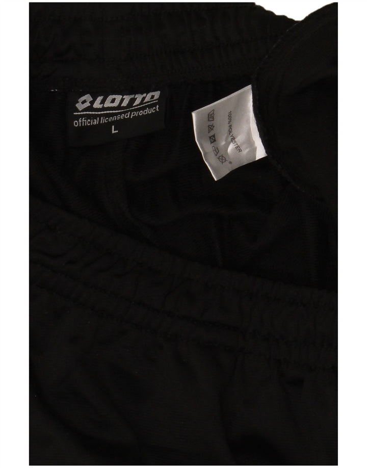 Lotto Mens Tracksuit Trousers Joggers Large  Black Polyester