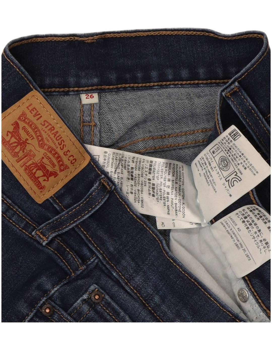 Levi's Womens Denim Shorts W26 Small Blue Cotton