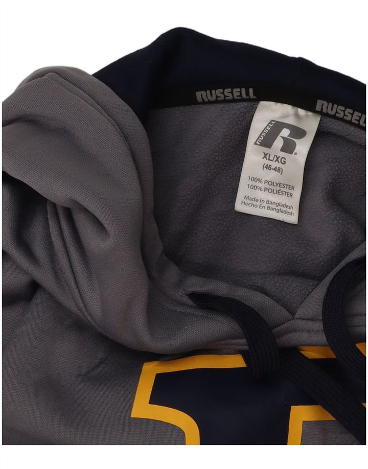 RUSSELL ATHLETIC Mens Hoodie Jumper UK 46/48 XL Grey