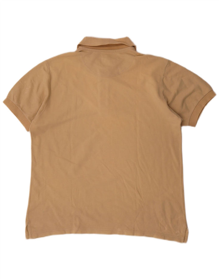 Murphy & Nye Mens Regular Fit Polo Shirt Large Beige Cotton