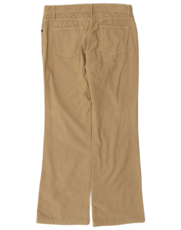 Benetton Womens Bootcut Corduroy Trousers IT 42 Medium W30 L30 Beige Cotton