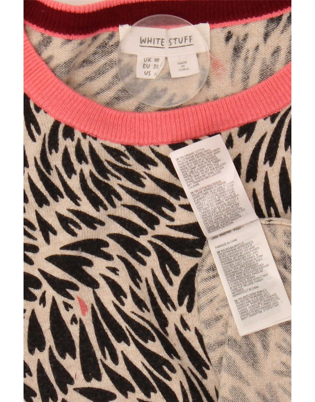 White Stuff Womens Boat Neck Jumper Sweater UK 10 Small Black