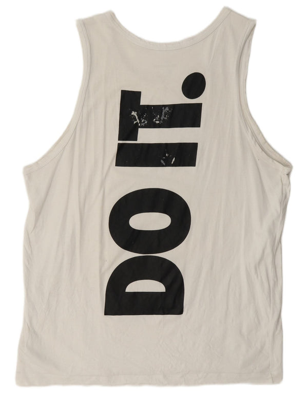 Nike Mens Graphic Vest Top XL White Cotton