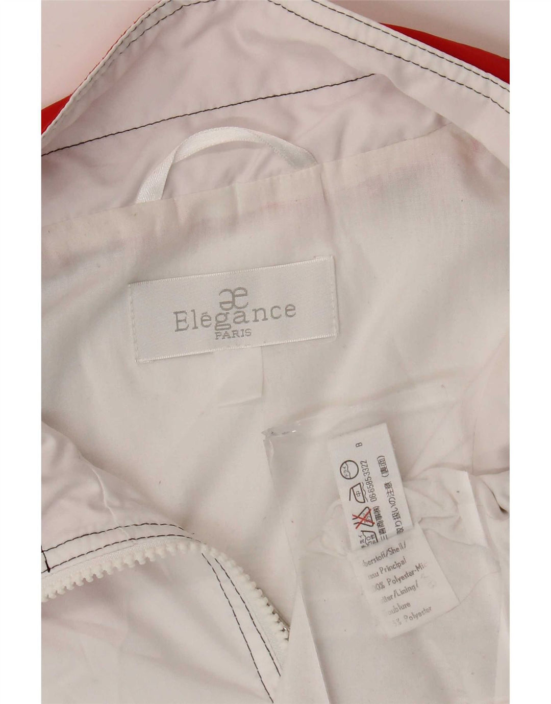 Elegance Womens Crop Gilet UK 16 Large White Colourblock Polyester