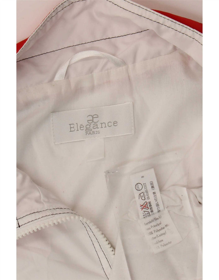 Elegance Womens Crop Gilet UK 16 Large White Colourblock Polyester