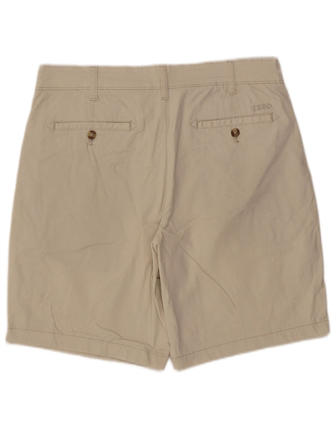 Izod Mens Salt Water Chino Shorts W34 Large Beige Cotton