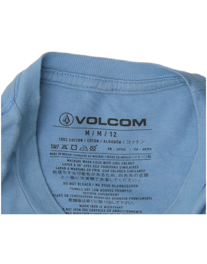Volcom Mens Graphic T-Shirt Top UK 14 Medium Blue Cotton