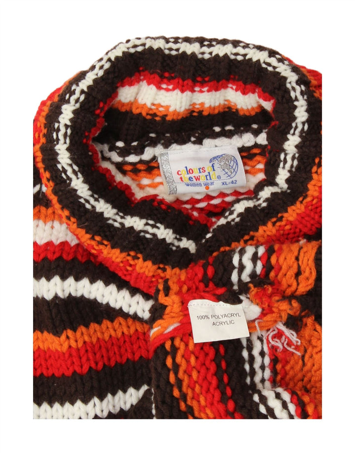 COLOURS OF THE WORLD Womens Roll Neck Jumper Sweater UK 18 XL Orange