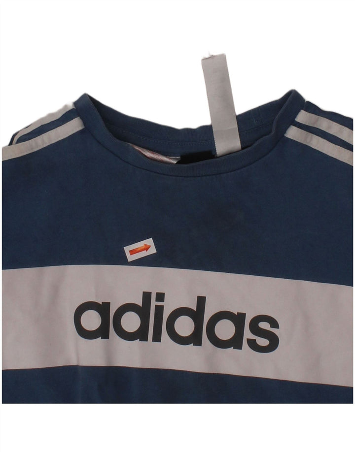 ADIDAS Boys Graphic 2 Piece Set 3-4 Years  Blue Colourblock Cotton