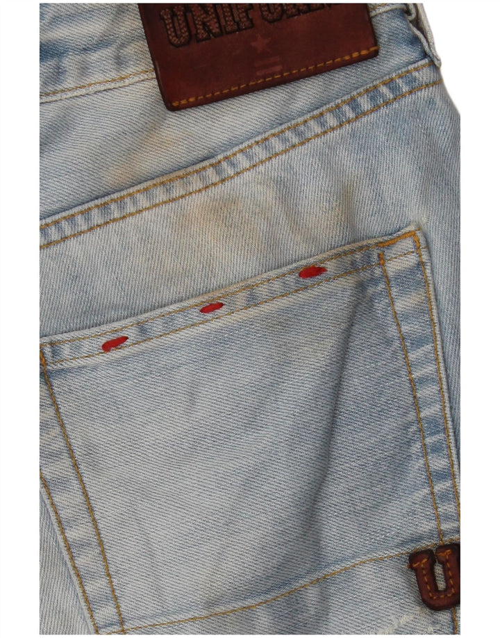 Uniform Mens Distressed Denim Shorts W30 Medium Blue Cotton
