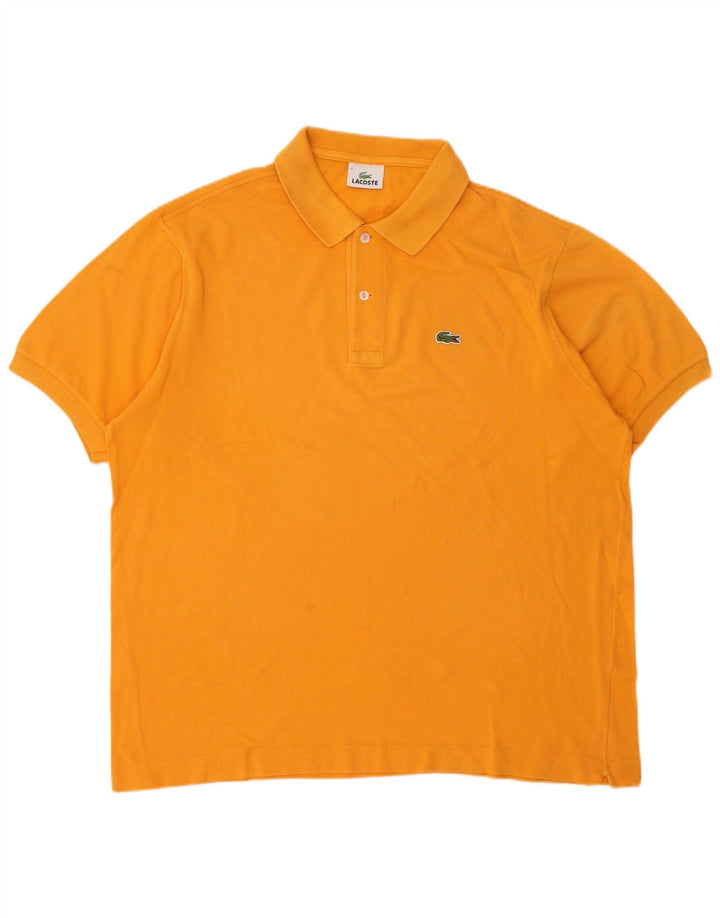 Lacoste Mens Polo Shirt Size 6 XL Orange Cotton