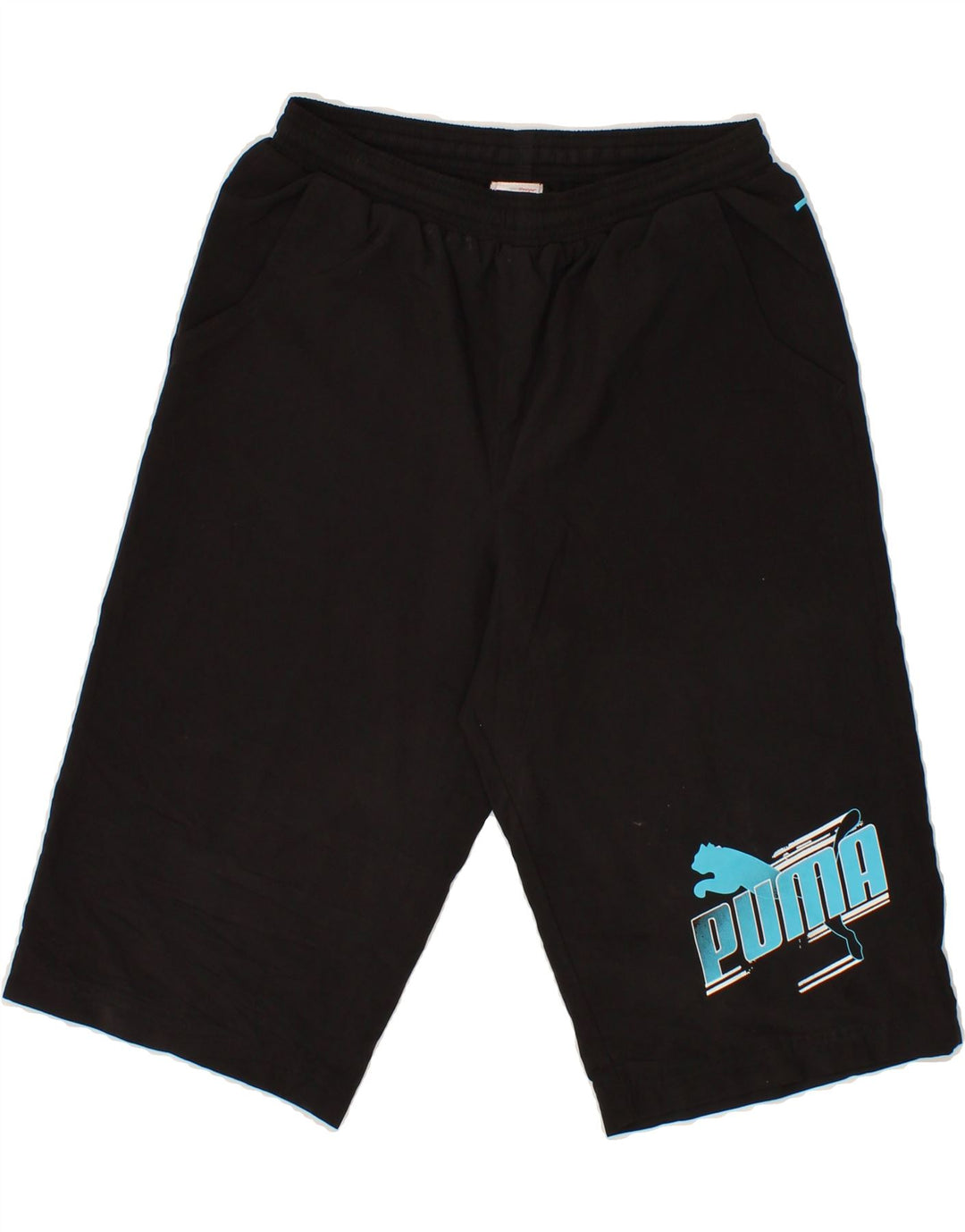 PUMA Boys Graphic Sport Shorts 13-14 Years Black Polyester Vintage Puma and Second-Hand Puma from Messina Hembry 